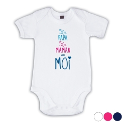 Body bébé 50% PAPA 50% MAMAN
