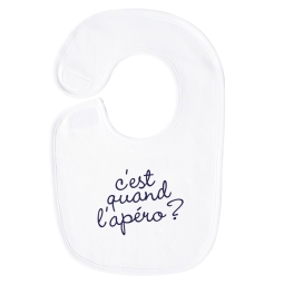 Bavoir enfant humoristique C'est quand l'apero