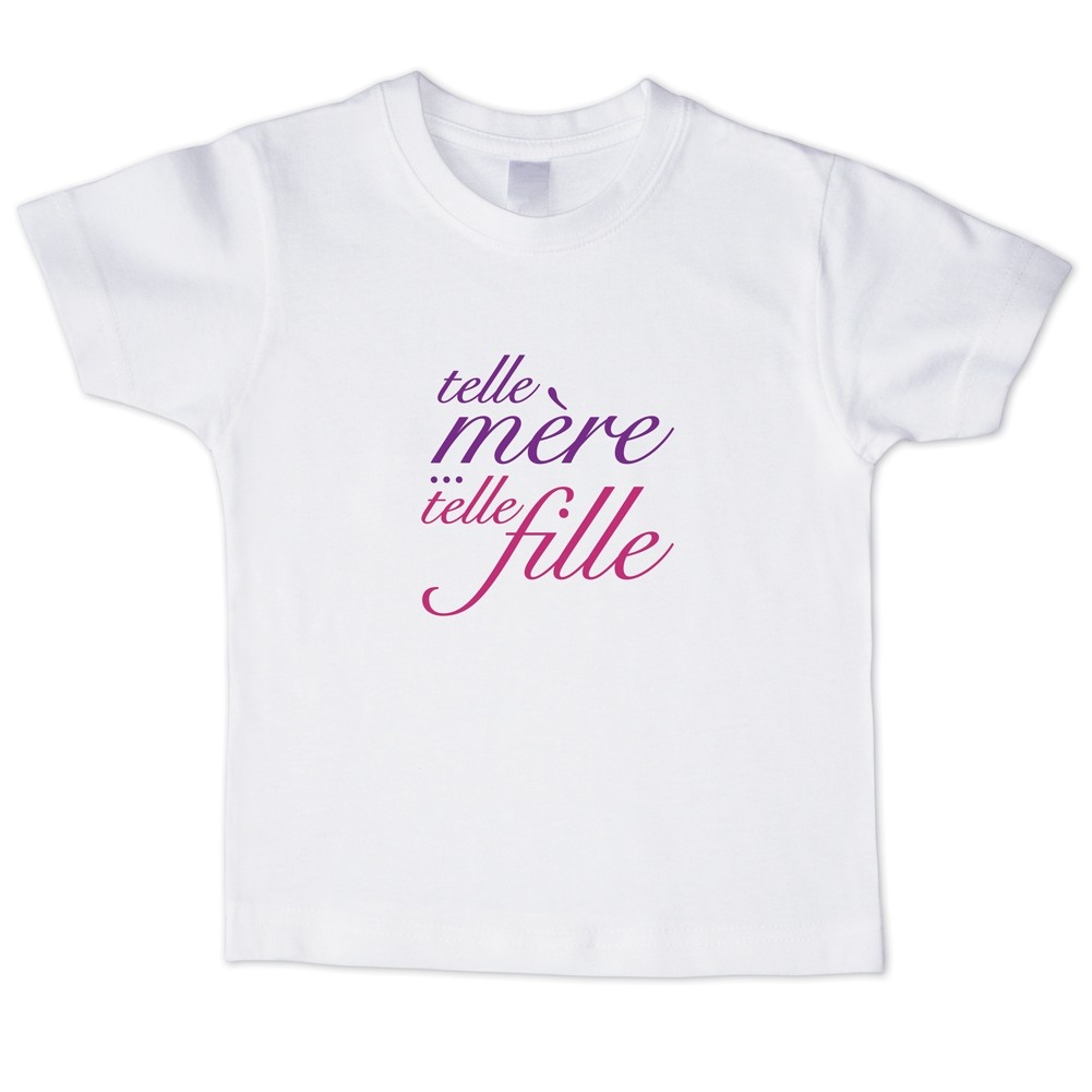 T Shirt Enfant Telle Mere Telle Fille Bubble Gum