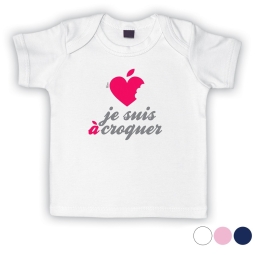 T shirt bébé Je suis à croquer