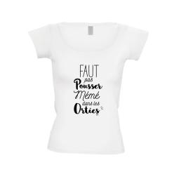 T shirt femme Faut pas pousser mémé dans les orties