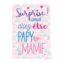 Puzzle à Message Surprise Papy Mamie