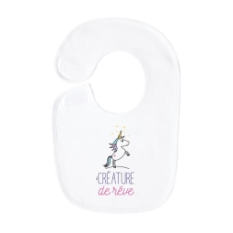 Bavoir enfant humoristique Licorne créature de rêve