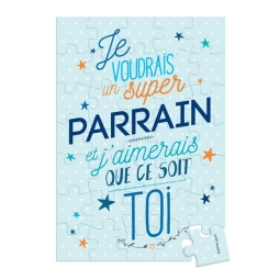 Puzzle à Message Surprise Parrain