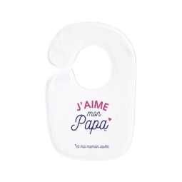 Bavoir enfant humoristique J'aime mon Papa