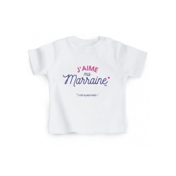 T shirt bébé J'aime ma Marraine 2