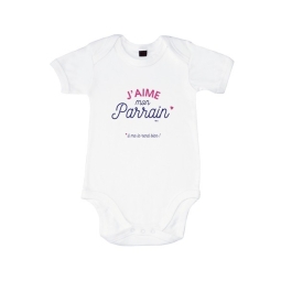 Body bébé J'aime mon Parrain 2