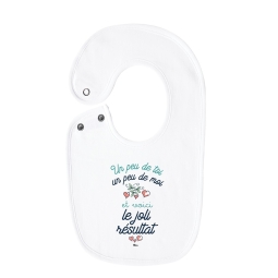 Bavoir enfant un peu de toi, un peu de moi, et voici le joli résultat