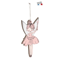 Plaque de porte enfant - Bienvenue au pays des fées