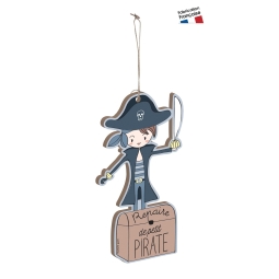 Plaque de porte enfant - Repaire de petit pirate