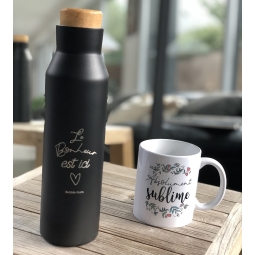 Bouteille isotherme - Le bonheur est ici