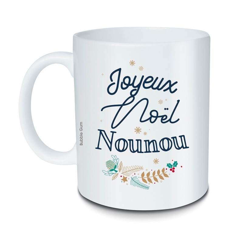 Mug Noël- Joyeux noël Nounou houx