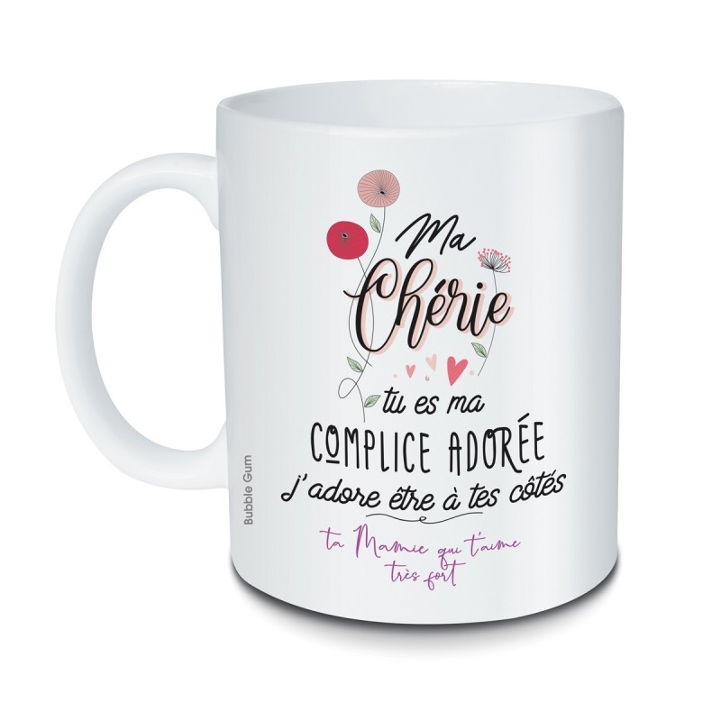 Coffret Cadeau  Mug et Porte Clés Mamie Chérie