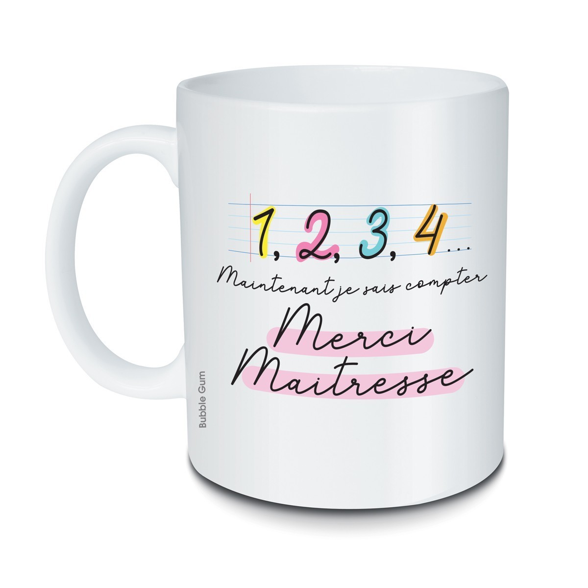 Mug 1 2 3 4 Merci Maitresse