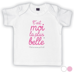 T shirt bébé C'est moi la plus belle
