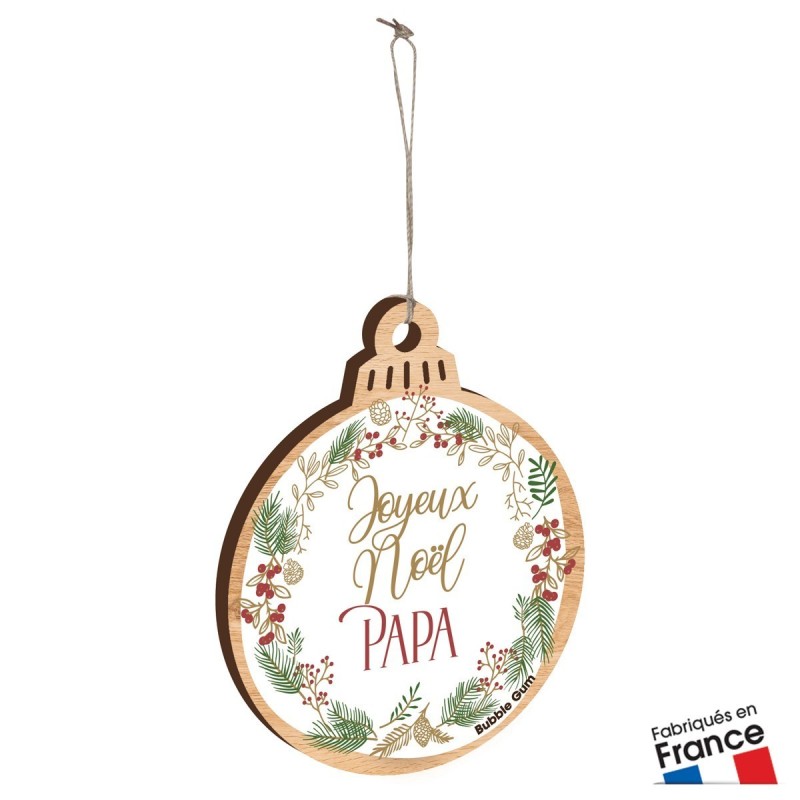 Décoration Noël- Joyeux Noël Papa couronne