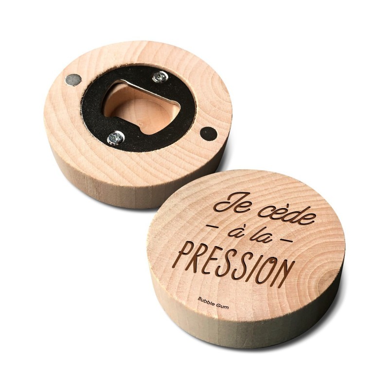 Lot De 16 Décapsuleurs En Bois Magnétiques - Ronds, En Bambou Et Acier Inox | Cadeau Homme, Pour Frigo, Bar, Maison